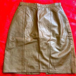 Phoenix genuine leather lining Professional Dry Clean Only Pencil Skirt Brown